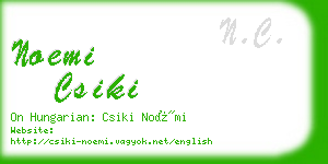 noemi csiki business card